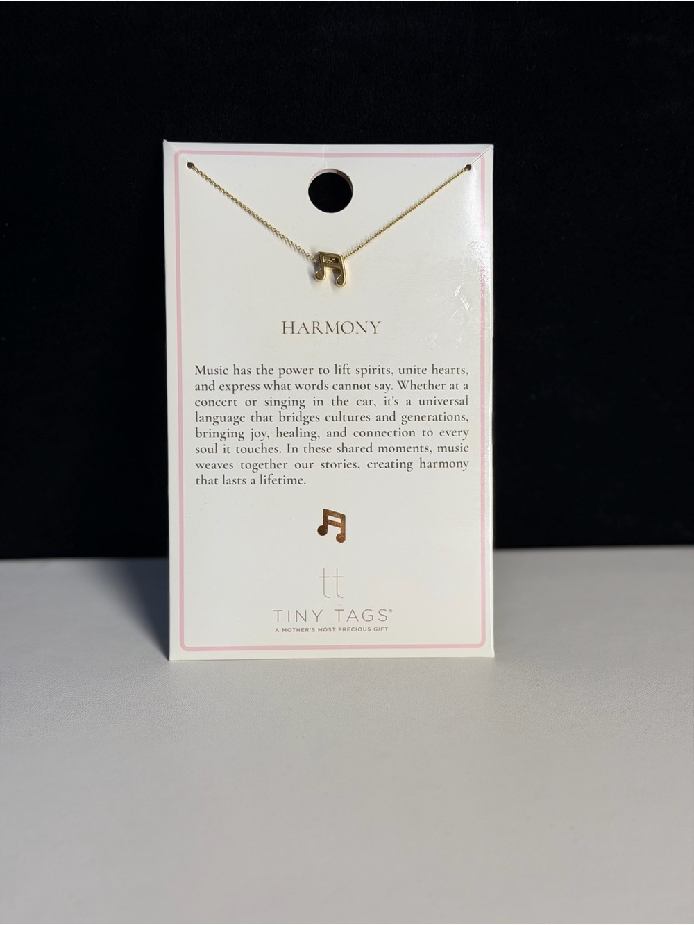 Tiny Tags Harmony Music Note Necklace 14k Gold Plated NWT